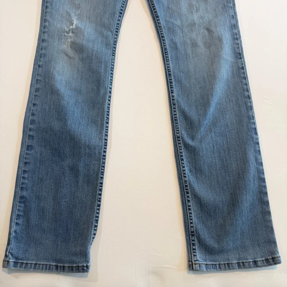 CARHARTT Rugged Flex Distressed Straight Leg Denim Blue Jeans 32 x 34